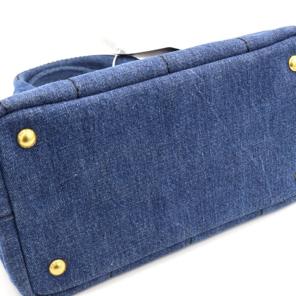 Brand new Prada Canapa Avio Denim Tote - Picture 8 of 10